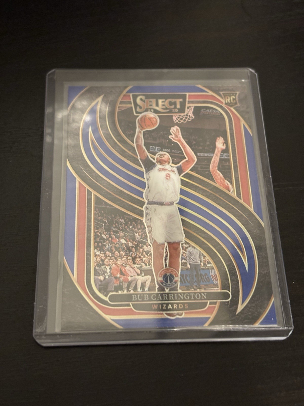 2024-25 Panini Select - Premier Level Bub Carrington #197 Blue Prizm (RC)