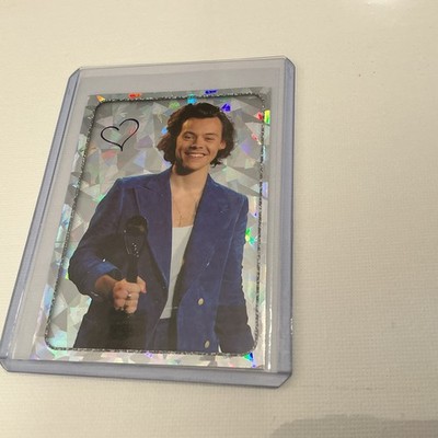 Harry Styles PANINI 2025 POP STARS! #48 Silver Heart FOIL STICKER Rookie Card