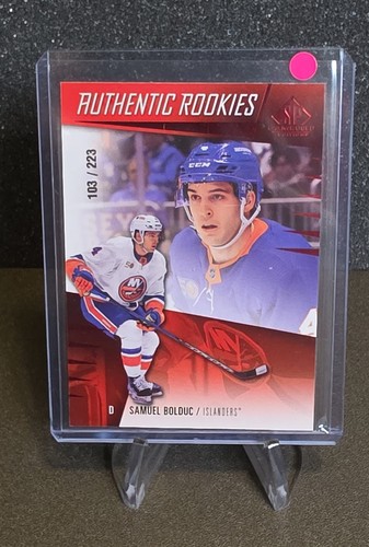 2023-24 Upper Deck SP Game Used - Authentic Rookies Samuel Bolduc #201 Red /223