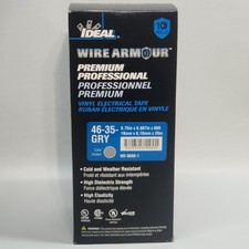 10x Ideal 46-35-GRy Wire Armour Premium Professional Vinyl Electrical Tape Gray