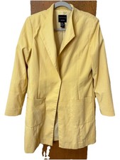 Doncaster Yellow Jacket Blazer Women 10 Professional Career Work Pastel Flaw DIY