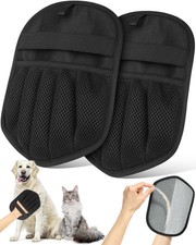 Vokvaktak Pet Hair Removal Glove for Cats & Dogs, 2 Pcs Black