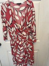 New NWT Adrianna Papell 14 Wrap Dress $160 Abstract Floral 