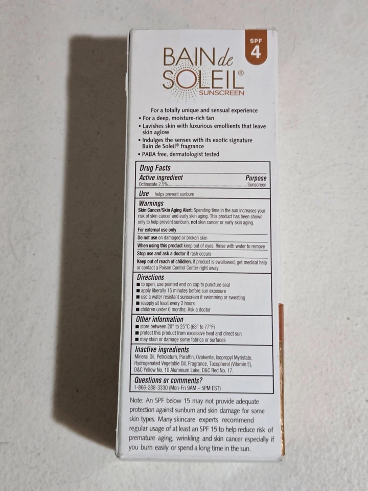 Bain de Soleil Orange Gelee Classic SPF 4 Sunscreen 3.12oz – Discontinued RARE - Image 2 of 4