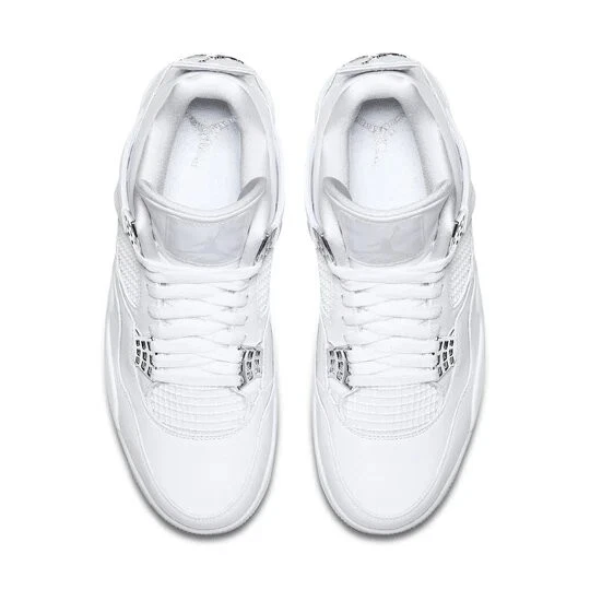 Herren Turnschuhe Retro4 Military Weiß/Silber Unisex A-JORDANSports Schuhe 36-44 - Bild 2 von 4