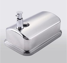 800ML Manual Wall-Mount Chrome Hand Liquid Soap Gel Dispenser