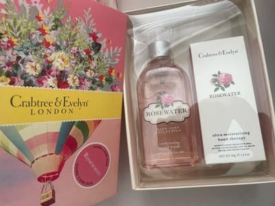 Crabtree & Evelyn Rosewater Handwäsche 250ml & Feuchtigkeitsspendende Handcreme - Geschenkset