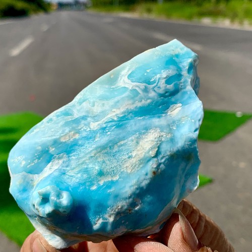 156G Natural larimar/hemimorphite Gorgeous rough raw Crystal Mineral Specimen - Picture 11 of 23
