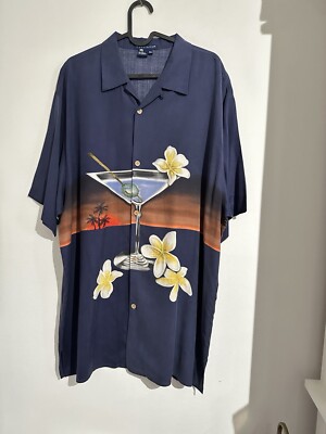 New without tag Tulliano Men Button Down Shirt 100% Silk Sz XL