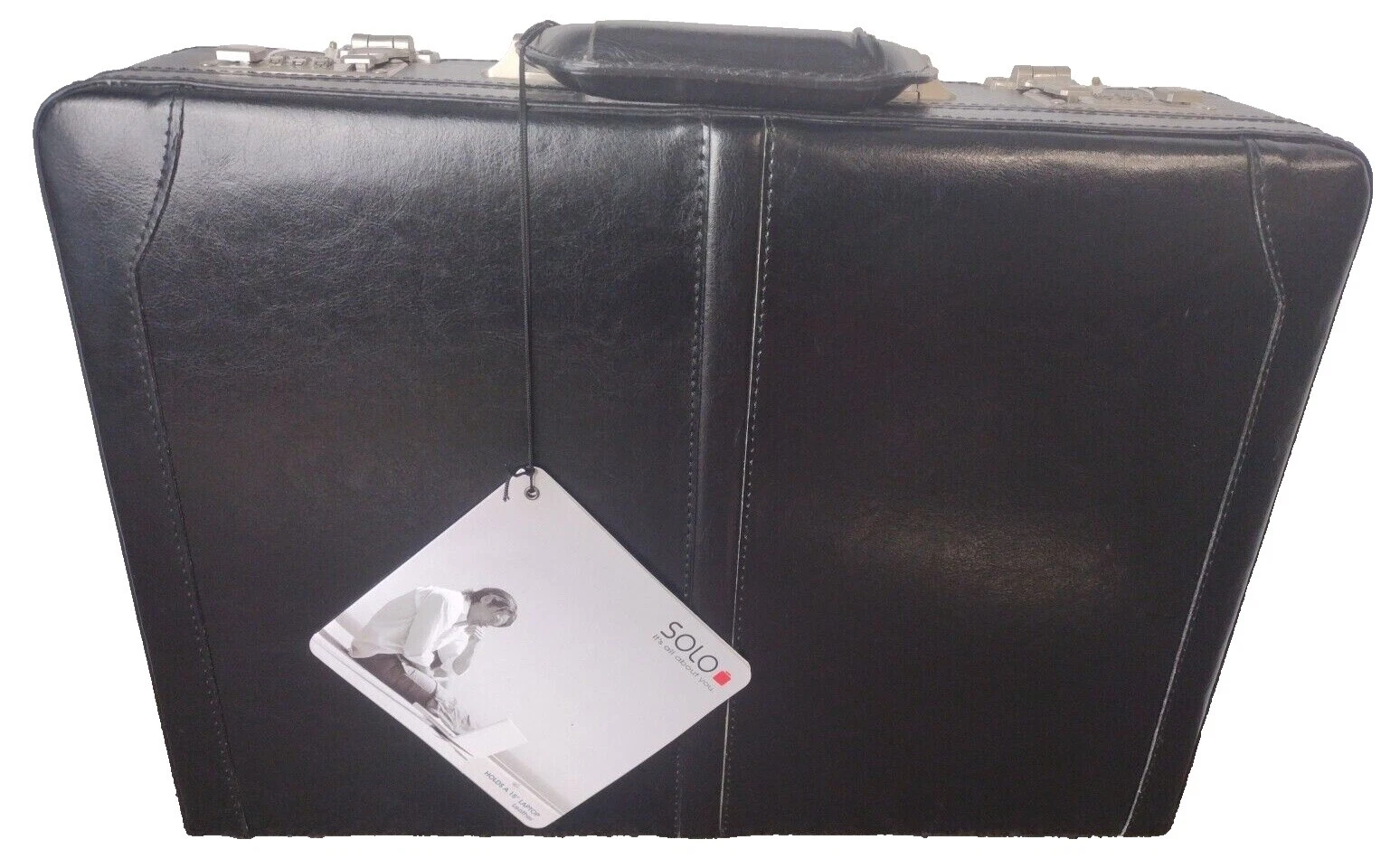 Cuero Negro Solo estuches y bolsos para Laptop