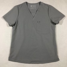 FIGS Top Womens Medium Catarina One Pocket Scrubs Top Gray FW1000 Technical