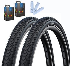 2 x Schwalbe Marathon Mondial 'Draht' Reifen + Schlauch + Reifenheber Set - 2025