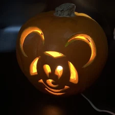Vintage 1999 Disney Mickey Mouse The Paper Magic Group 2 Sided Pumpkin Tested