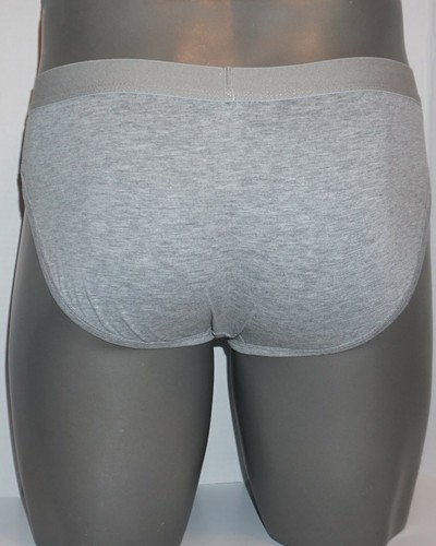 3 NEW MEN'S GRAY COTTON BRIEFS SET MEDIUM - Picture 4 of 6