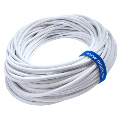 HILARK CABLE TECH Hilark câble PVC H03VV-F 4x0,75 mm² (4g0,75)- câble blanc jusqu'à 100m