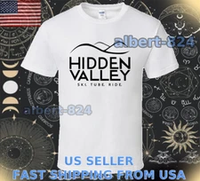 NEW SHIRT HIDDEN VALLEY SKI TUBE RIDE LOGO T-SHIRT FUNNY AMERICAN SIZE S TO 5XL