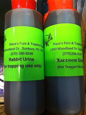 Rabbit and or Raccoon Urine   Trap Traps Trapping urine squirt top