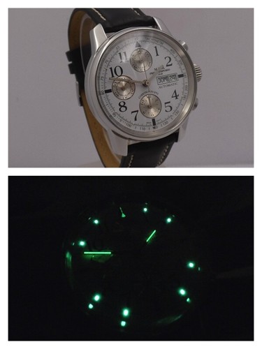 M&M PRIMO EMPORIO AUTOMATIC DAY-DATE CHRONOGRAPH 40mm STAINLESS STEEL WATCH - Picture 9 of 12