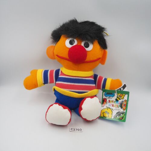 Muñeca de juguete de peluche creativa Sesame Street C2703 Ernie 8" etiqueta de peluche Japón - Imagen 1 de 9
