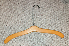 Vintage Wooden Clothes Hanger with tall wire neck