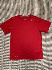 Nike Red Mens Short Sleeve Dri-Fit Crew Neck Sports Top