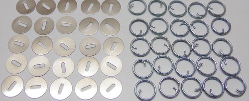Uniform Button Washer and Ring 25 Washers 25 Large Rings 50 pieces set B2388 - Picture 3 of 3
