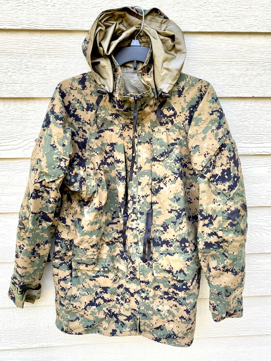 Genuine Usmc Apecs Gore Tex Digital Marpat Cold Weather Parka
