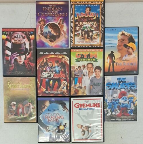 Lot Of 10 DVDs For Older Kids JUMANJI-Gremlins- Spy Kids. 3.1.21