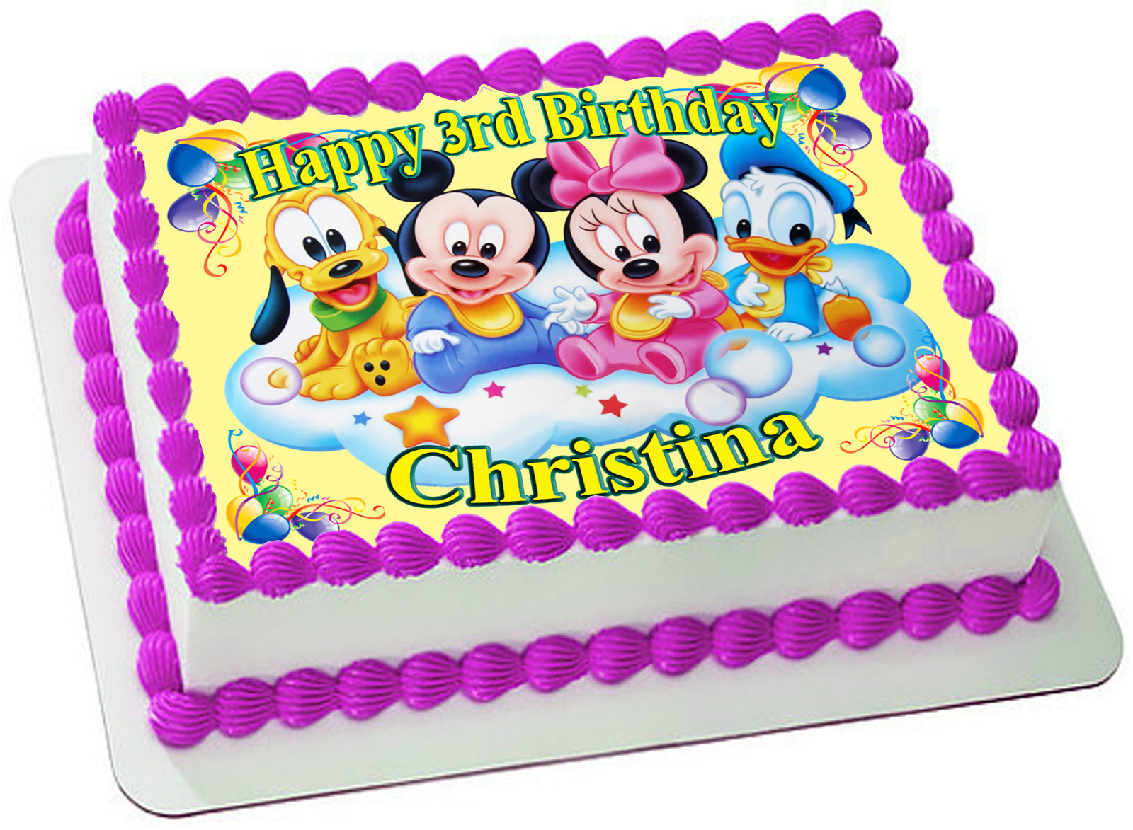 Mickey And Minnie Mouse Sheet Cake