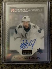 2020-21 O-Pee-Chee Platinum Rookie Autographs Rainbow #R-ML Maxim Letunov Sharks