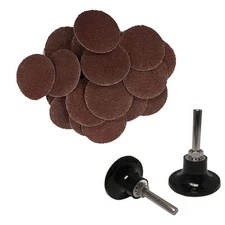 200 - 3" Roloc A/O Quick Change Sanding Disc 36 Grit and Mandrel Disc Holder