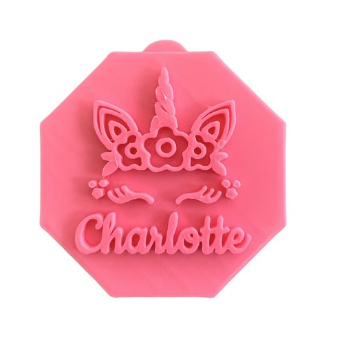 Estampilla deforestación de cumpleaños unicornio personalizada cupcake helado galleta - Imagen 2 de 2