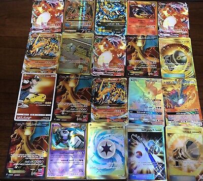 Pokemon Card Lot 10 OFFICIAL TCG Cards One Ultra Rare Included-GX MEGA or V EX