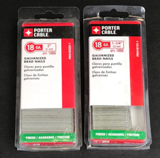 Porter Cable 2 " & 1 1/4" Inch 18 Gauge Galvanized Brad Nails 1000 Each Lot of 2