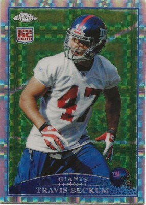 2009 Topps Chrome Xfractor Travis Beckum Rookie #TC167
