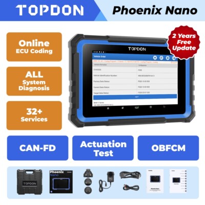 2024 Newest Programming Bidirectional Diagnostic Scanner TOPDON Phoenix Nano-E