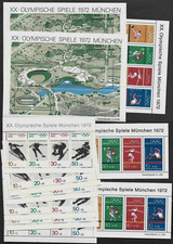 11 1971-1972 MNH Germany Munich/Sapporo Olympics Mini-Sheets