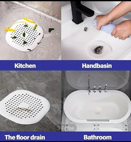 2 Stück Abflusssieb Silikon, Abflusssieb Dusche Haarfänger Badewanne Abflussabde - Bild 7 von 7