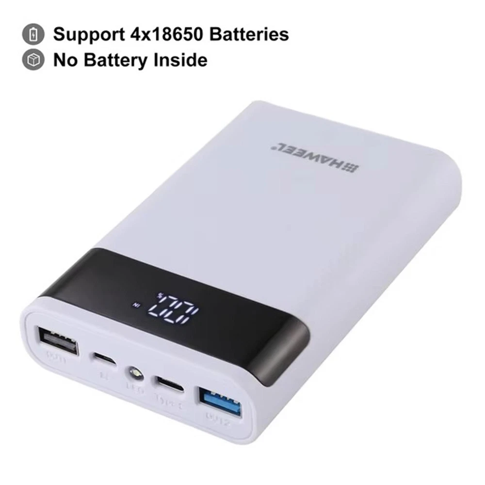 Power Bank Battery Shell Case for 18650 4 slots DIY Detachable USB Charging Box