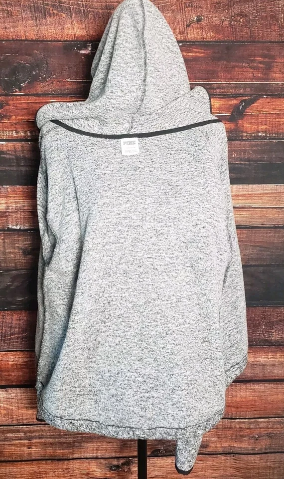 Sudadera con Capucha Victorias Secret Talla XS Sudadera con Capucha ROSA Cremallera Completa Suéter Gris Foto 4 de 4