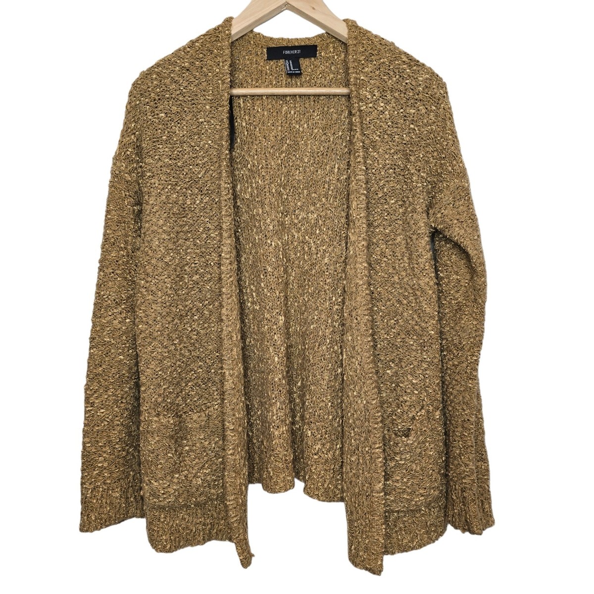 Oversized Cardigan Cheetah Cardigan Forever 21 Forever 21 Beige