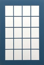 TWENTY 'LARGE' CIGARETTE CARD SIZE TRADE CARD MOUNT - 20 x 79mm x 62mm apertures