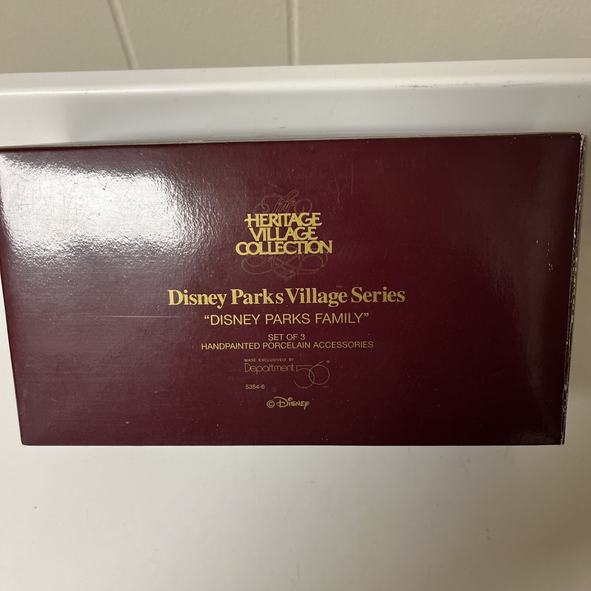 Department 56 Disney Parks Family Heritage Village Series Set Of 3