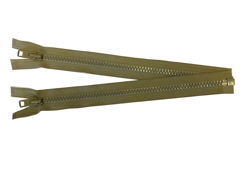 Paar Tan #10 YKK® VISLON Reißverschlüsse Mit Offenem Ende 35 cm (Trennend)