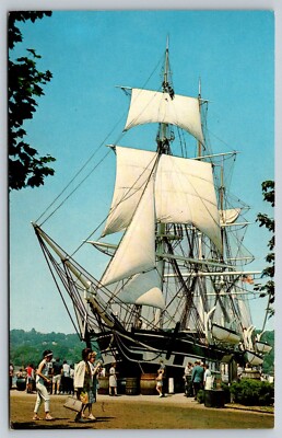 MASSACHUSETTS Postcard New Bedford, Whaling Ship, The Charles W. Morgan