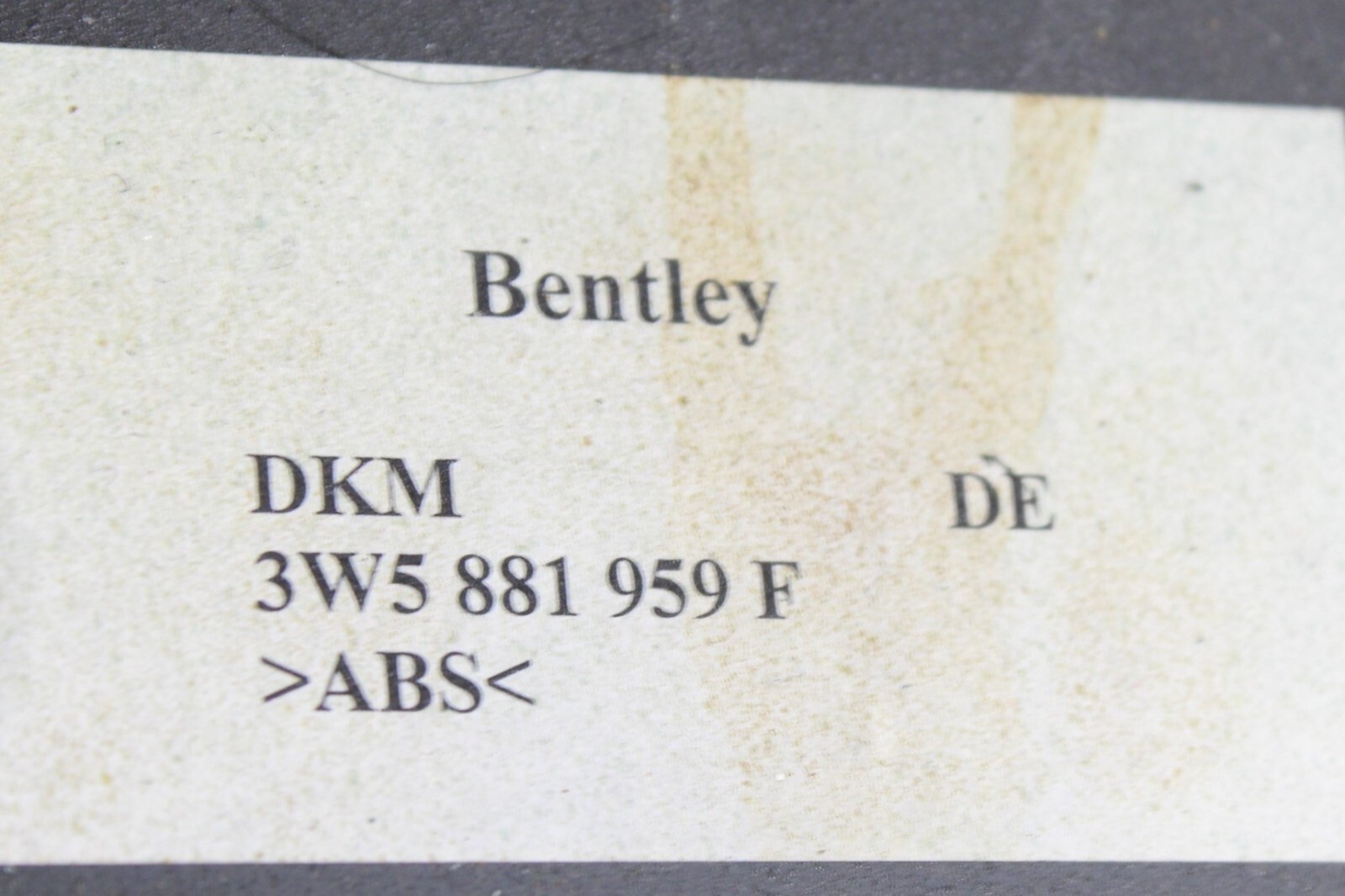 06-12 BENTLEY CONTINENTAL FRONT RIGHT PASSENGER SEAT BACK TRIM COVER PANEL OEM