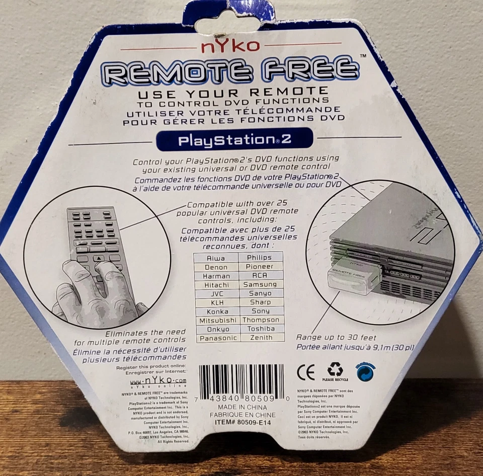 NYKO Remote Free use your remote to control DVD Functions on PS2 NEW IN BOX - Image 2 of 4