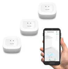 YoLink Water Leak Sensor 3-Pack LoRa Up to 1/4 Mile Open-Air Range Smart Wate...