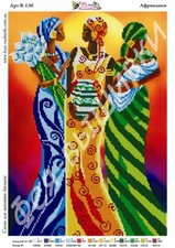 Bead Embroidery Kit, Needlepoint Beading, African Womans, beadwork DIY picture