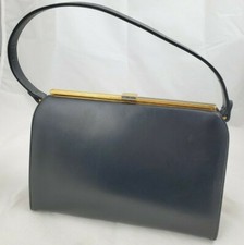 Vtg Coblentz Original Leather Purse Evening Black Gold Hardware Classy